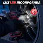 Llave de Impacto Inalámbrica 1/2" 21V con 2 Baterías y Maletín
