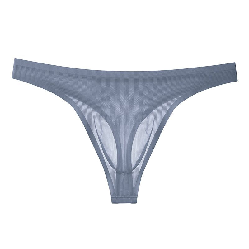 Tanga de Seda Fría Ultraligera para Hombre en color azul grisáceo