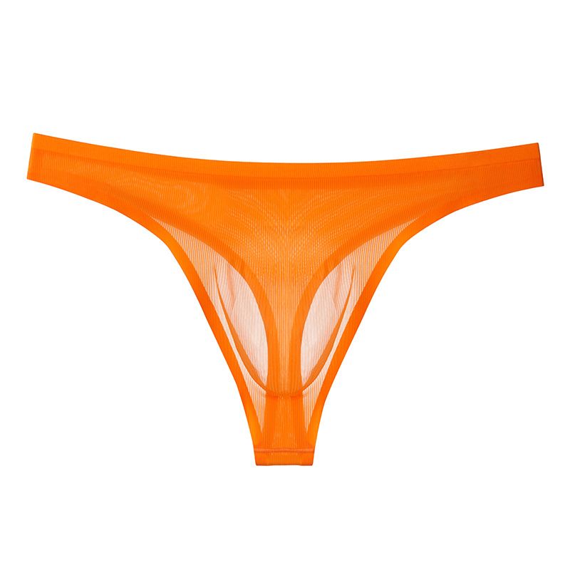 Tanga de Seda Fría Ultraligera para Hombre en color naranja