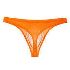 Tanga de Seda Fría Ultraligera para Hombre en color naranja