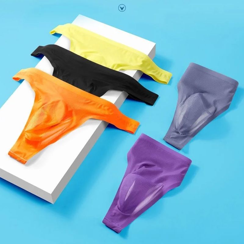Tanga de Seda Fría Ultraligera para Hombre en color paquete de 8 (colores surtidos)