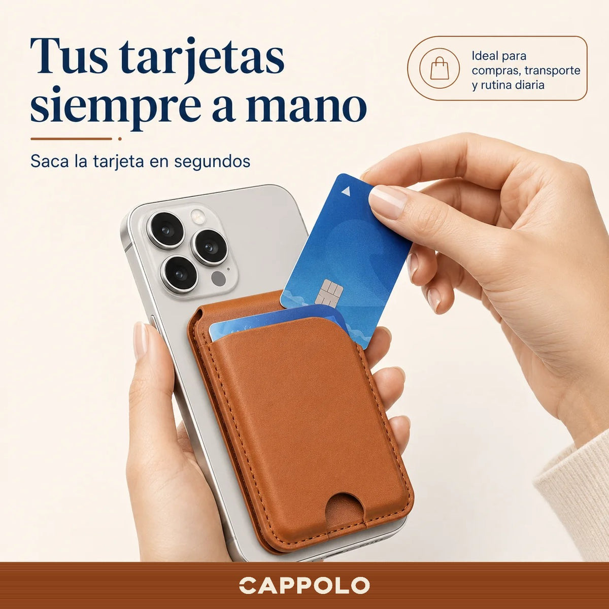Tarjetero magnético Cappolo - tus tarjetas siempre a mano