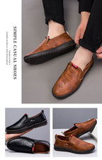 Tenis Casuales de Piel para Hombre Transpirables y Antideslizantes - vista 7