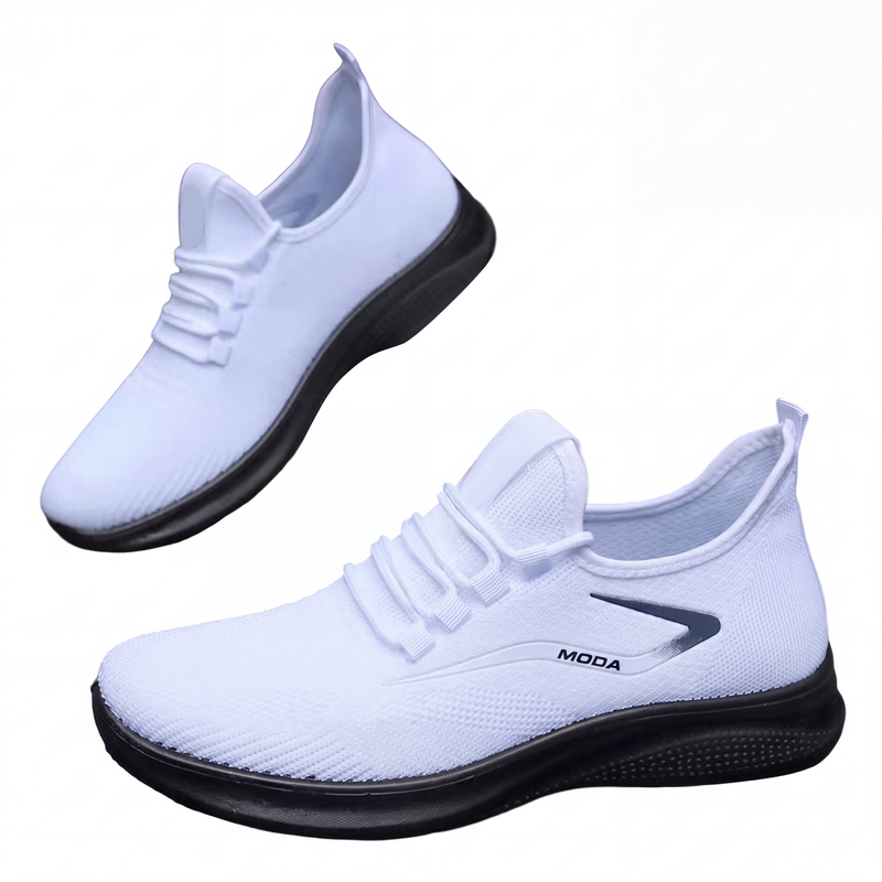 Tenis para Correr Transpirables para Hombre Sin Agujetas en color blanco