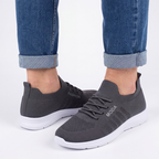 Tenis para Correr Transpirables para Hombre Sin Agujetas en color gris