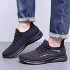 Tenis para Correr Transpirables para Hombre Sin Agujetas en color negro