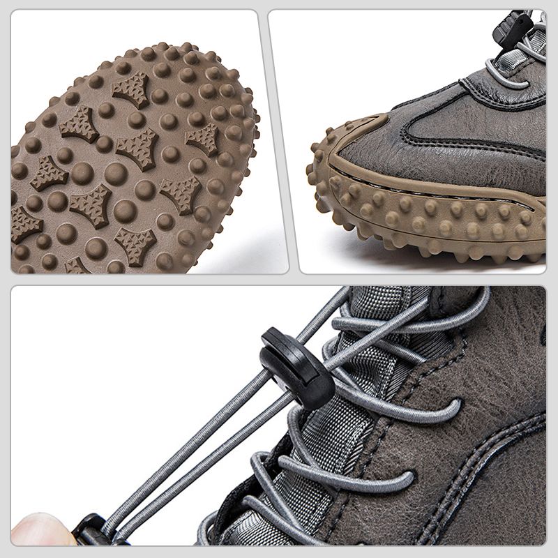 Tenis de Piel Cosidos a Mano para Hombre Todo Terreno - vista 3