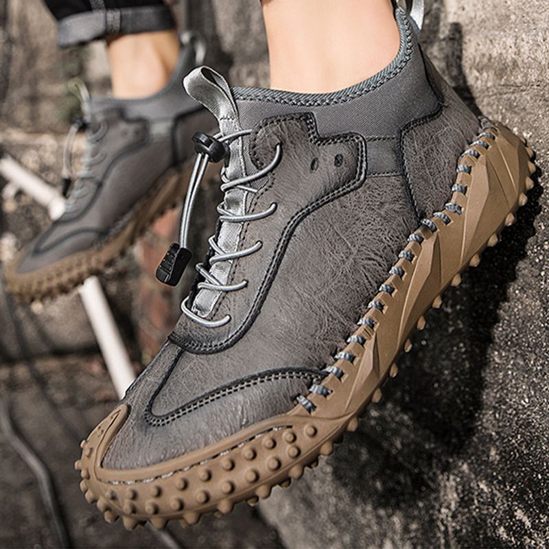 Tenis de Piel Cosidos a Mano para Hombre Todo Terreno - vista 4