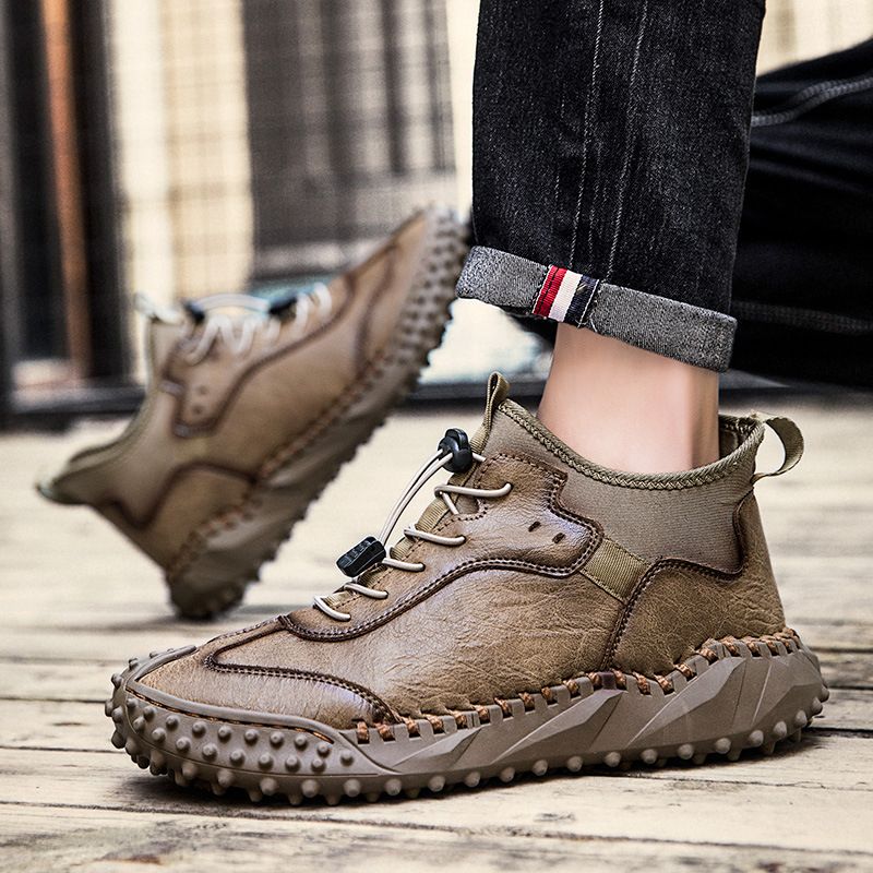 Tenis de Piel Cosidos a Mano para Hombre Todo Terreno - vista 5