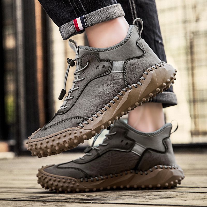 Tenis de Piel Cosidos a Mano para Hombre Todo Terreno - vista 6