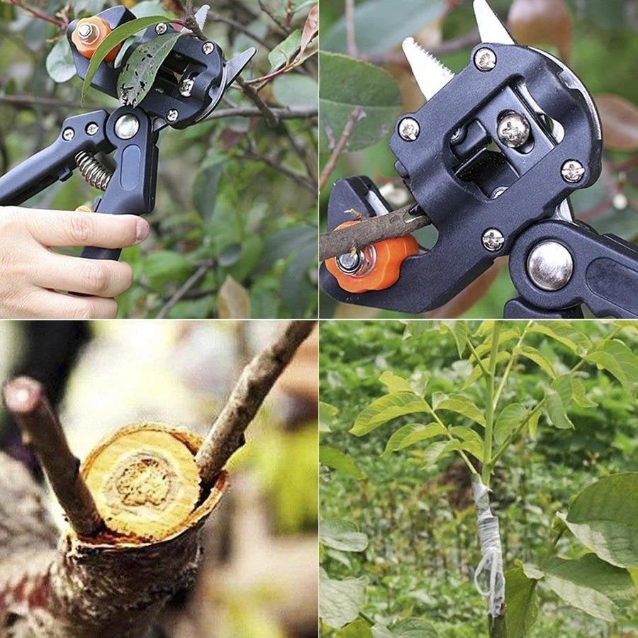 Tijera Injertadora para Árboles Frutales con 3 Cuchillas