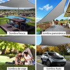 Toldo Vela con Protección UV para Patio y Jardín - vista 4