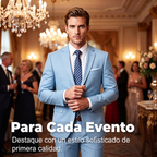 Traje de 2 Piezas para Hombre Corte Moderno Slim - vista 5