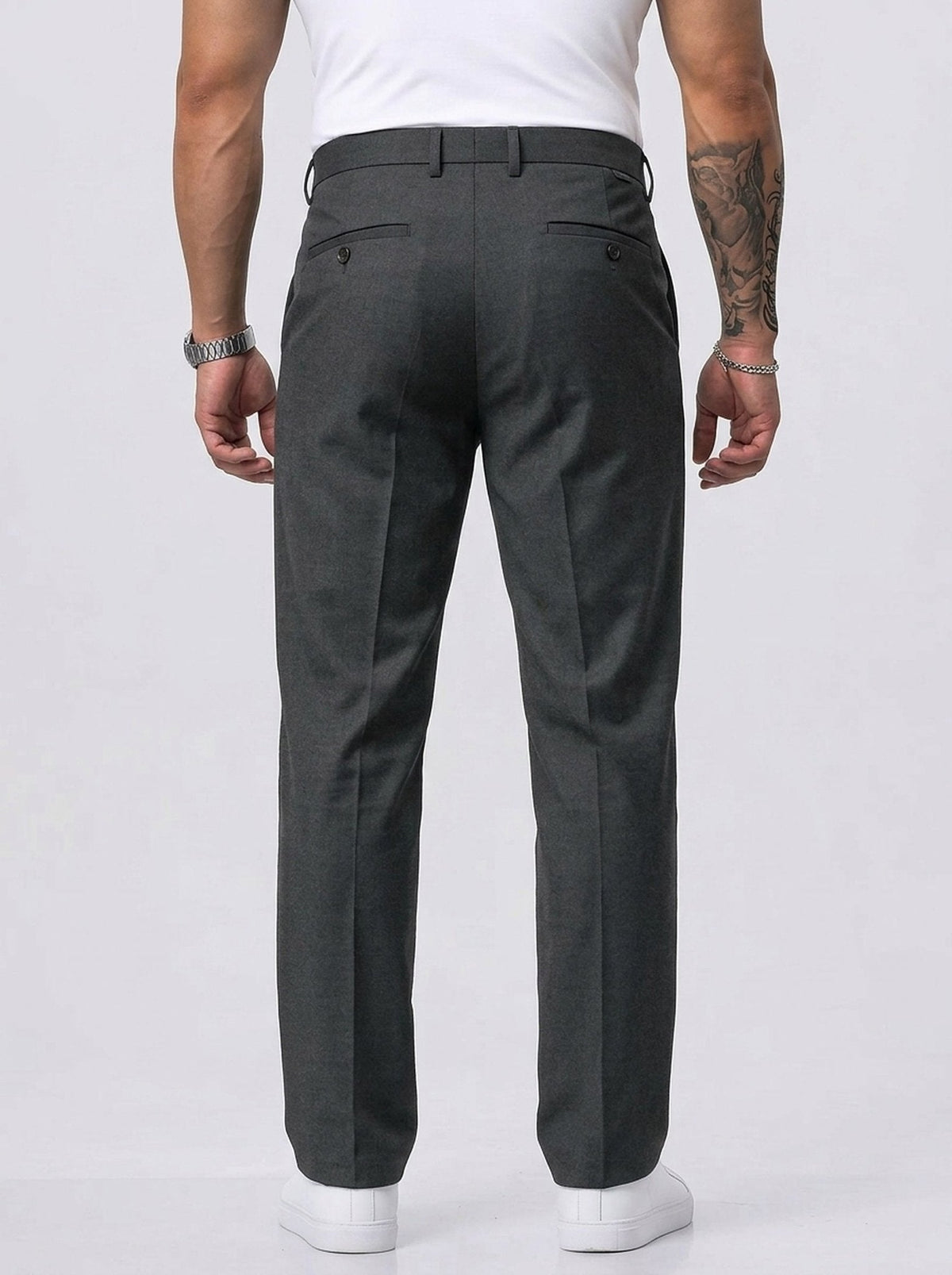 Pantalón de Vestir Elástico para Hombre de Corte Moderno