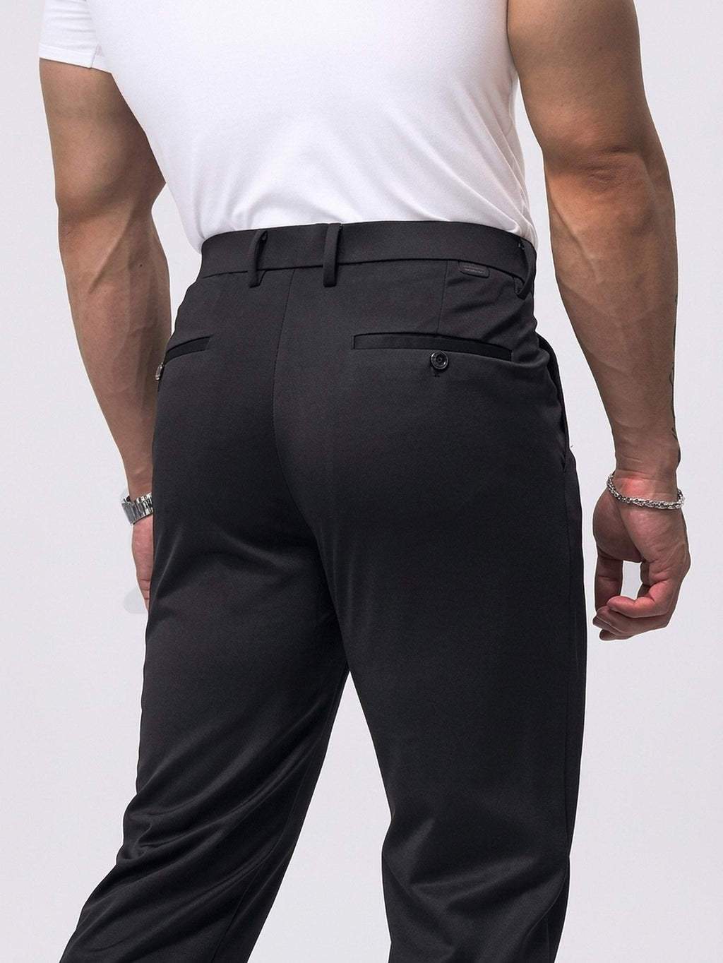 Pantalón de Vestir Elástico para Hombre de Corte Moderno