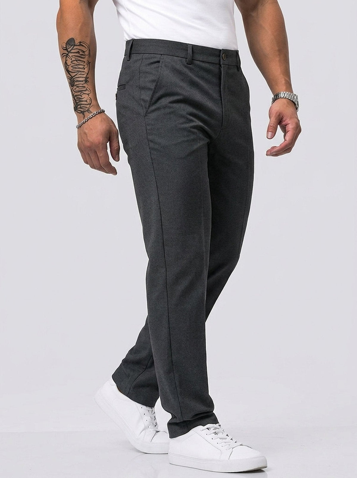 Pantalón de Vestir Elástico para Hombre de Corte Moderno