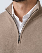 Suéter de Punto Fino para Hombre con Cuello Alto y Medio Cierre
