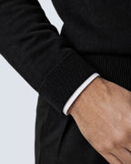 Suéter de Punto Fino para Hombre con Cuello Alto y Medio Cierre