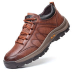Zapatos Casuales de Cuero Cosidos a Mano para Hombre en color marrón