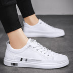 Zapatos Casuales de Piel para Hombre Versátiles en color blanco