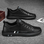 Zapatos Casuales de Piel para Hombre Versátiles en color negro