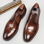 Zapatos de Vestir de Piel Perforada para Hombre