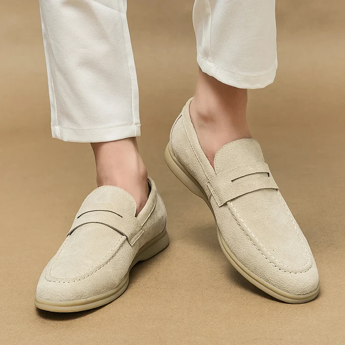 Mocasines de Ante para Hombre con Suela Ligera – Marrón, Beige o Negro